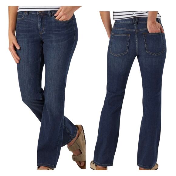 Duluth Daily Denim Bootcut Jeans Women Plus Sz 20 x 33" Dark Wash Stretch Flex - Picture 1 of 9